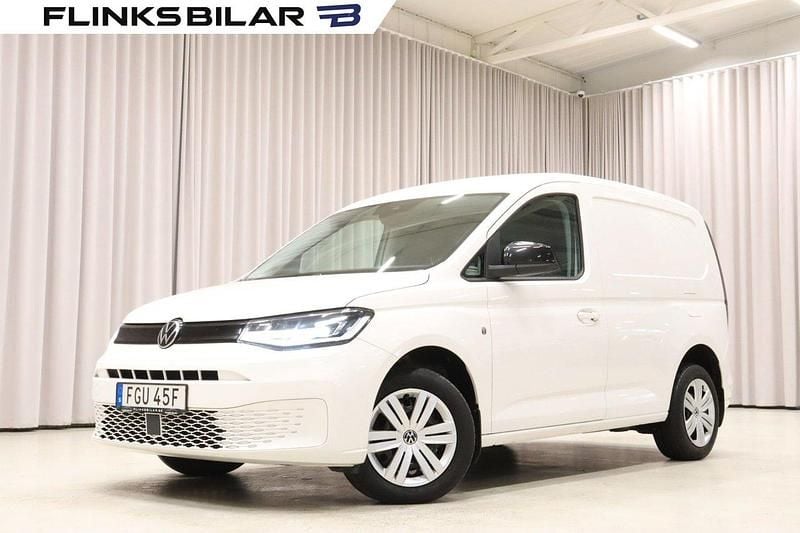 Vit Begagnad 2021 VW Caddy Minibuss | 239 800 kr (Marknadspris) - Bild 1/4