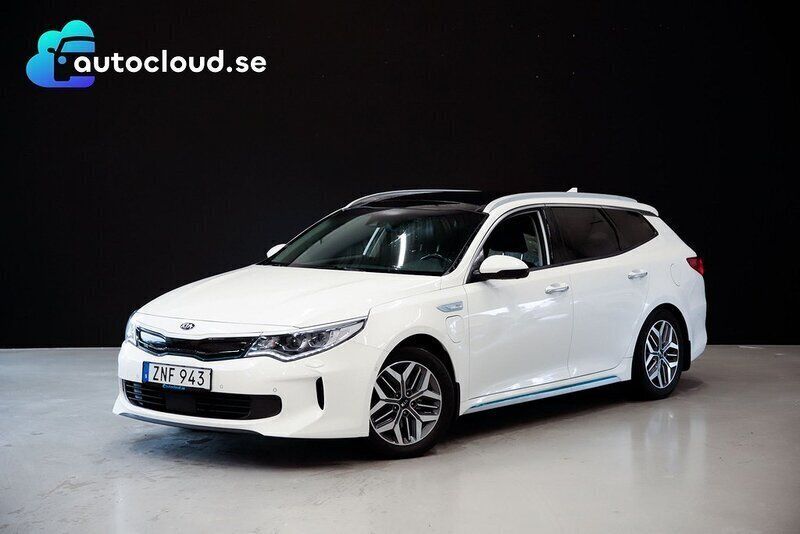 Vit Begagnad 2018 Kia Optima Hybrid 2 Sedan | 168 900 kr (Bra pris) - Bild 1/4