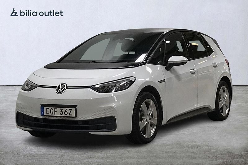 Vit Begagnad 2021 VW ID.3 Pro Halvkombi | 239 900 kr (Marknadspris) - Bild 1/4