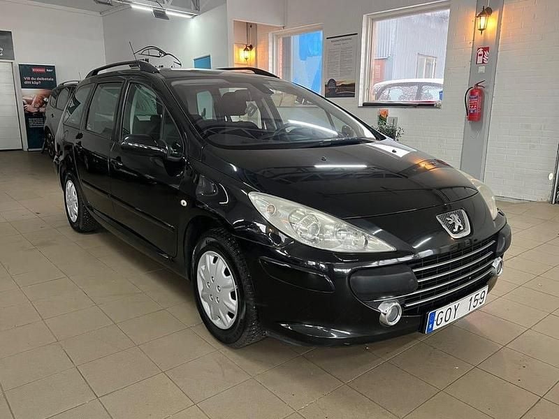 Svart Begagnad 2008 Peugeot 307 Kombi | 24 900 kr (Marknadspris) - Bild 1/4