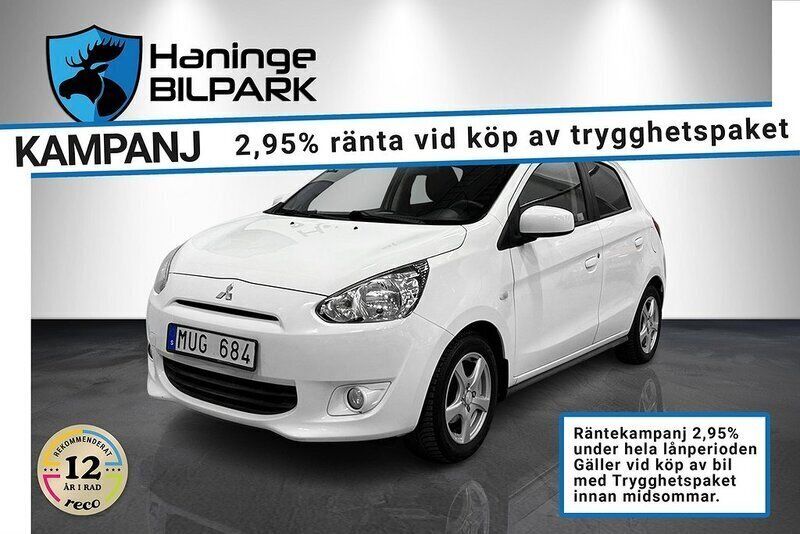 Vit Begagnad 2013 Mitsubishi Space Star Kombi | 59 900 kr (Marknadspris) - Bild 1/2