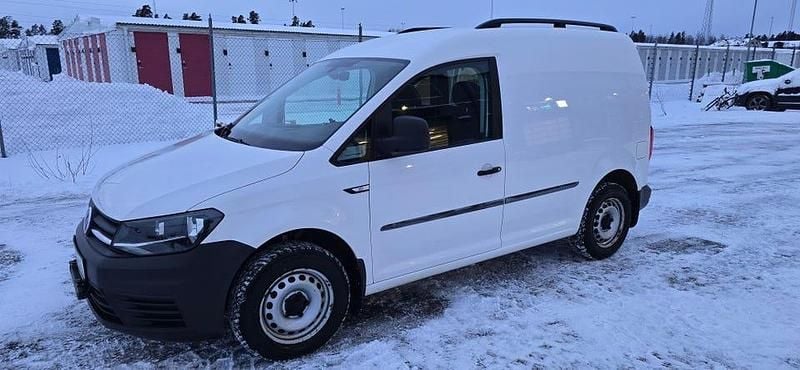 Solid vit Begagnad 2019 VW Caddy Minibuss | 126 000 kr (Marknadspris) - Bild 1/4
