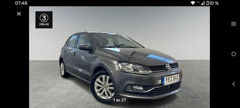 Grå Begagnad 2017 VW Polo Halvkombi | 92 000 kr (Marknadspris) - Bild 1/4