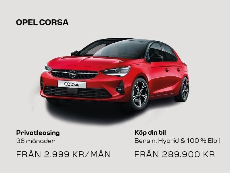 Ny 2025 Opel Corsa Halvkombi | 2 999 kr - Bild 1/1