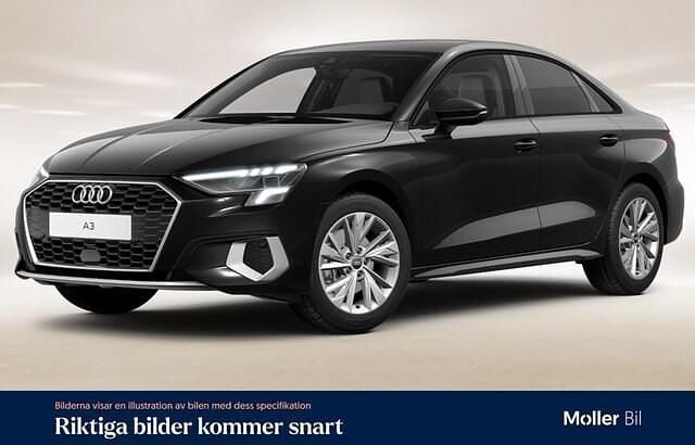 Brillantschwarz Begagnad 2023 Audi A3 Advanced Sedan | 249 000 kr (Marknadspris) - Bild 1/4