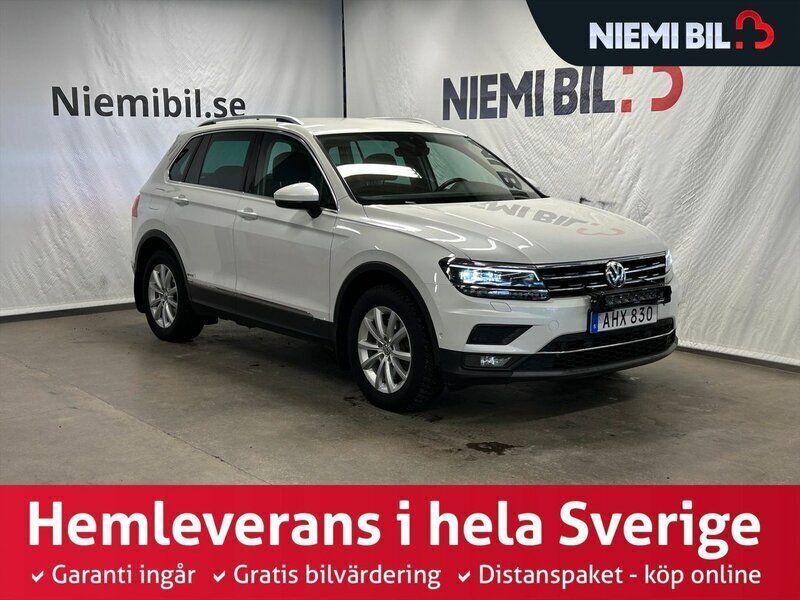 Vit Begagnad 2018 VW Tiguan GT SUV | 199 900 kr (Marknadspris) - Bild 1/3