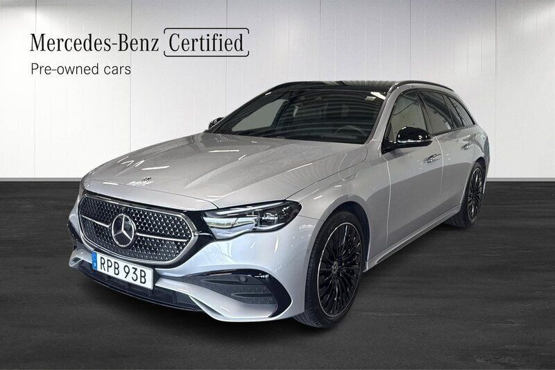 Silver Begagnad 2024 Mercedes E220 AMG line Kombi | 749 000 kr - Bild 1/4