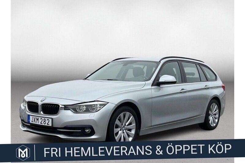 Silver (silver metallic) Begagnad 2018 BMW 320 Kombi | 199 900 kr (Bra pris) - Bild 1/4