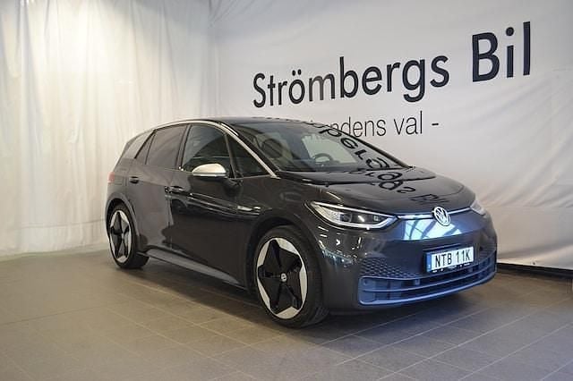 Mörkgrå Begagnad 2020 VW ID.3 Pro Performance Halvkombi | 259 000 kr (Dyr) - Bild 1/4