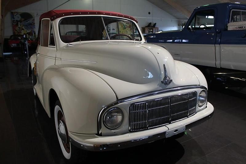 Begagnad Morris Minor 1950 Gräddvit Cab