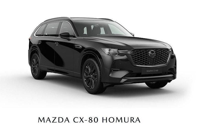 Svart Ny 2025 Mazda CX-80 Homura-Line SUV | 659 500 kr (Marknadspris) - Bild 1/4