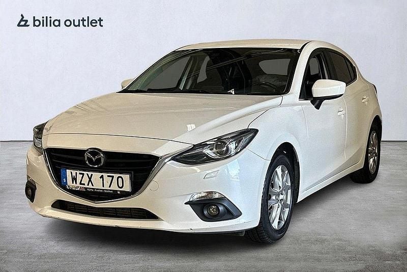 Vit Begagnad 2014 Mazda 3 Halvkombi | 89 900 kr (Marknadspris) - Bild 1/4