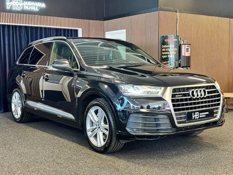 Svart Begagnad 2015 Audi Q7 S-Line SUV | 339 900 kr (Marknadspris) - Bild 1/4