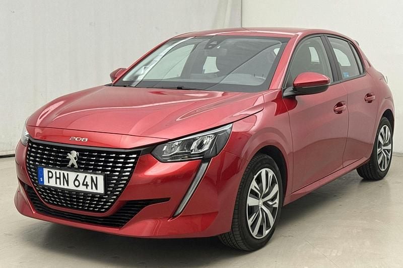Röd Begagnad 2020 Peugeot 208 Active Halvkombi | 142 800 kr (Bra pris) - Bild 1/4