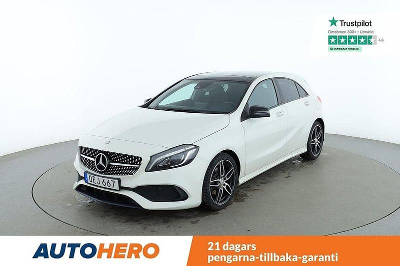 Vit Begagnad 2016 Mercedes A180 AMG Halvkombi | 199 000 kr (Lite dyr) - Bild 1/4