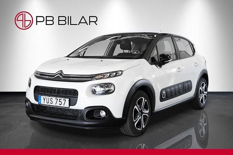 Vit Begagnad 2018 Citroën C3 Feel Halvkombi | 94 900 kr (Marknadspris) - Bild 1/3