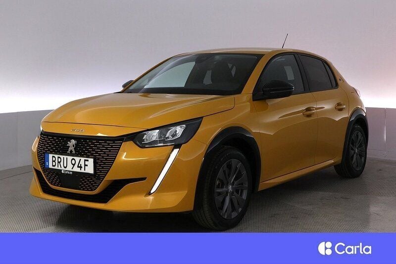 Gul Begagnad 2022 Peugeot e-208 Allure Halvkombi | 184 900 kr (Marknadspris) - Bild 1/4