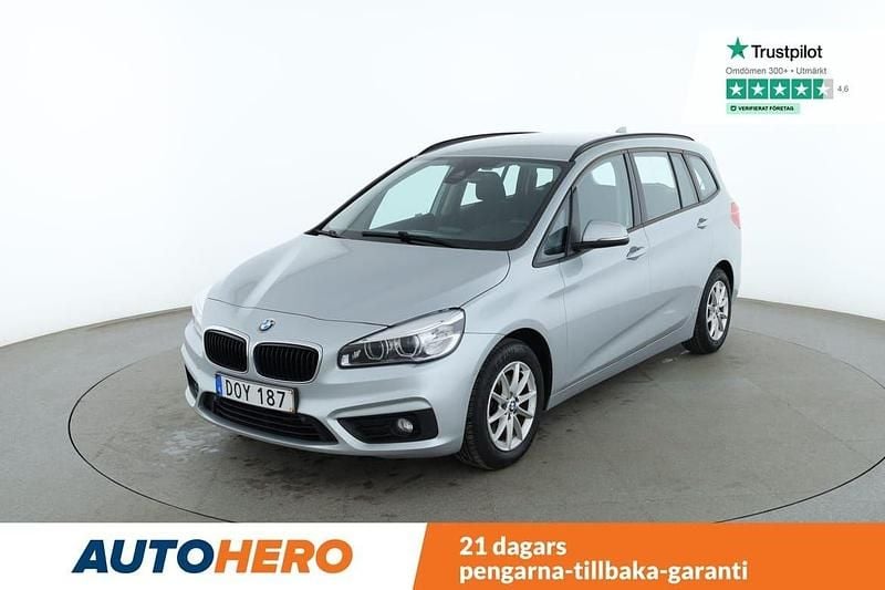 Silver Begagnad 2016 BMW 218 Gran Tourer Advantage Minibuss | 142 000 kr (Marknadspris) - Bild 1/4