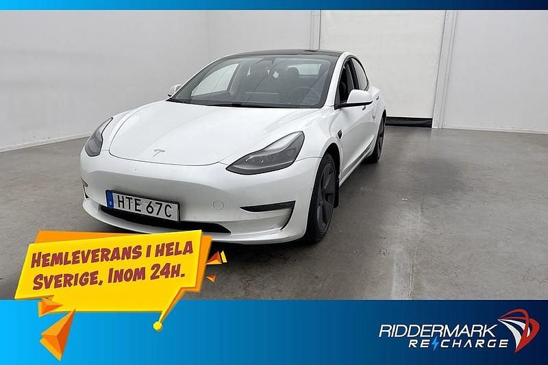 Vit Begagnad 2020 Tesla Model 3 Long Range AWD Sedan | 259 800 kr (Marknadspris) - Bild 1/3