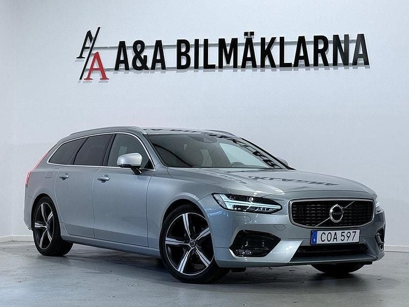 Silver Begagnad 2018 Volvo V90 R-Design Kombi | 249 900 kr (Marknadspris) - Bild 1/4