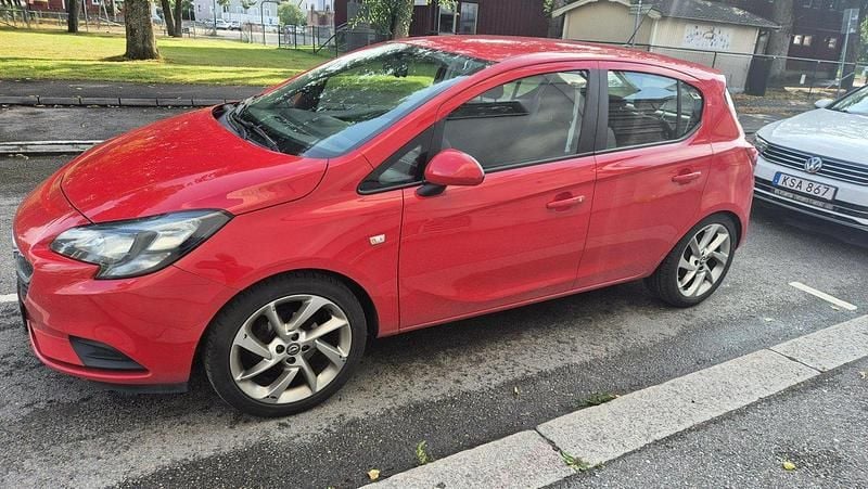 Röd Begagnad 2019 Opel Corsa Enjoy Halvkombi | 89 000 kr (Marknadspris) - Bild 1/4