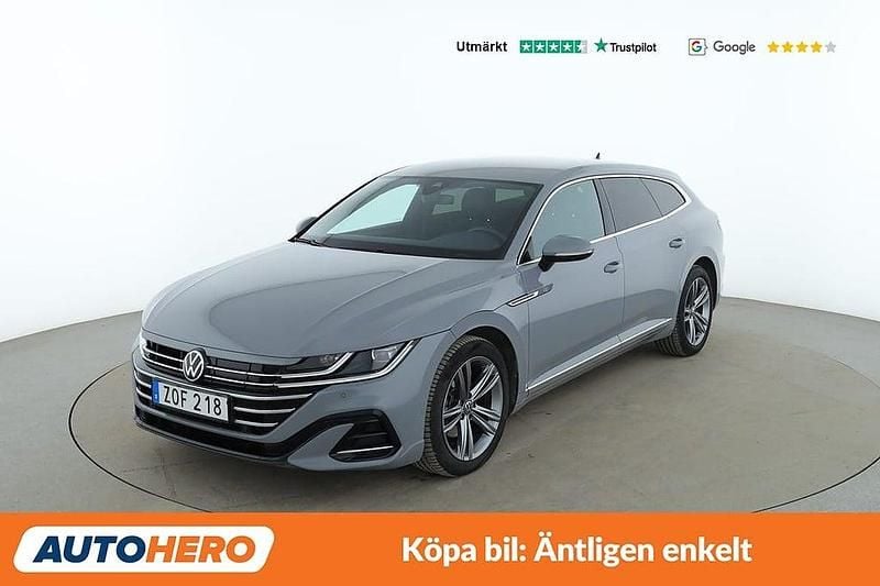 Grå Begagnad 2022 VW Arteon R-line Kombi | 295 000 kr (Marknadspris) - Bild 1/4