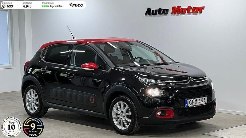 Svart Begagnad 2020 Citroën C3 Shine Halvkombi | 109 900 kr (Marknadspris) - Bild 1/3