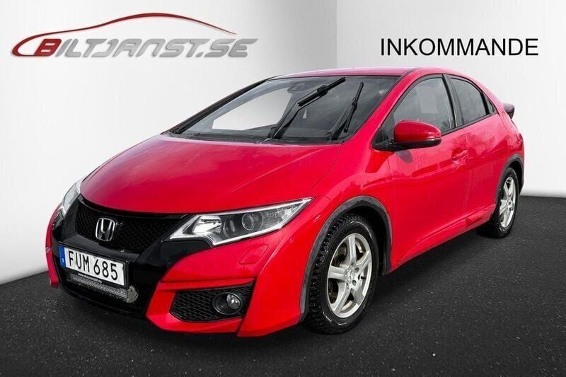 Röd Begagnad 2015 Honda Civic Sport Halvkombi | 129 900 kr (Marknadspris) - Bild 1/4