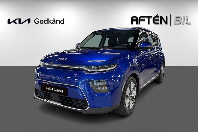 Blå (blue flame metallic ) Begagnad 2022 Kia Soul EV 2 SUV | 259 800 kr (Marknadspris) - Bild 1/3