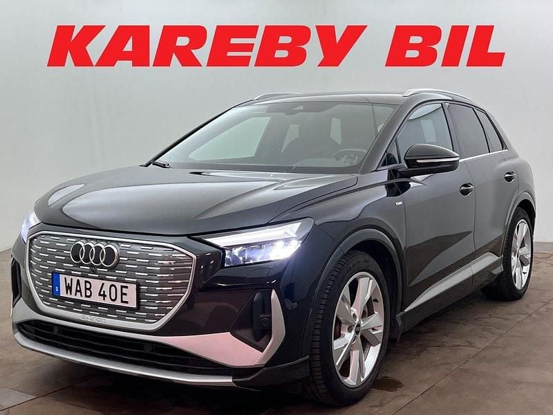 Svart Begagnad 2022 Audi Q4 e-tron S-Line SUV | 284 800 kr (Marknadspris) - Bild 1/3