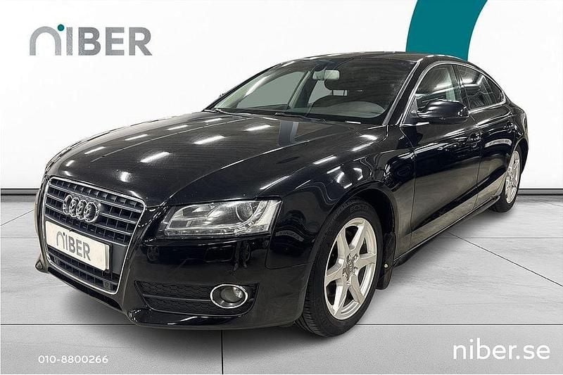 Svart Begagnad 2009 Audi A5 Sportback Comfort Halvkombi | 74 900 kr (Bra pris) - Bild 1/4
