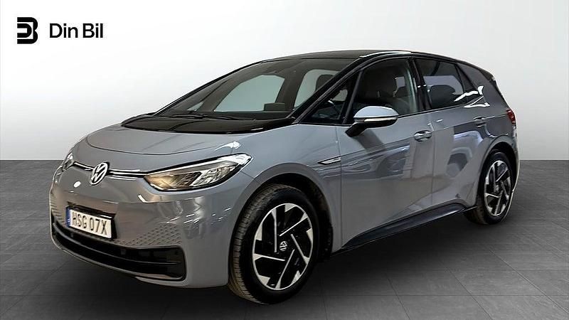 Begagnad VW ID.3 Pro 150 kW (204 HK) 2020 Grå Halvkombi