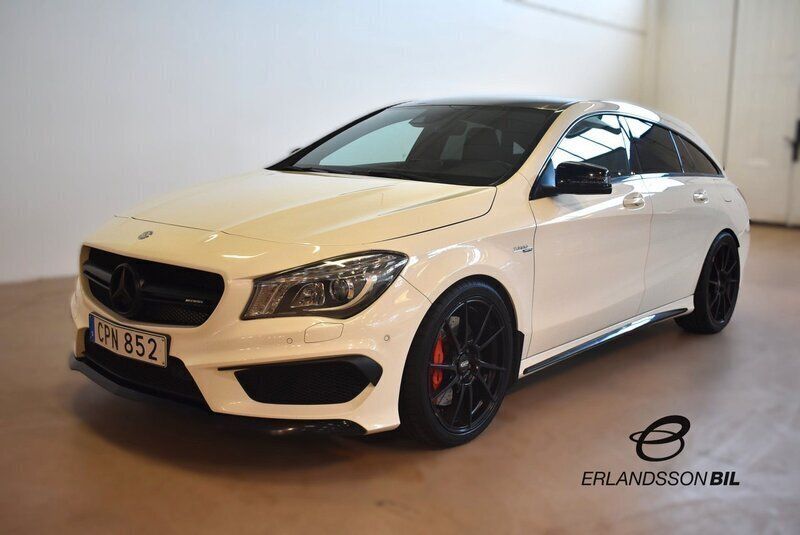 Vit Begagnad 2015 Mercedes CLA45 AMG Shooting Brake AMG Kombi | 269 900 kr (Lite dyr) - Bild 1/4