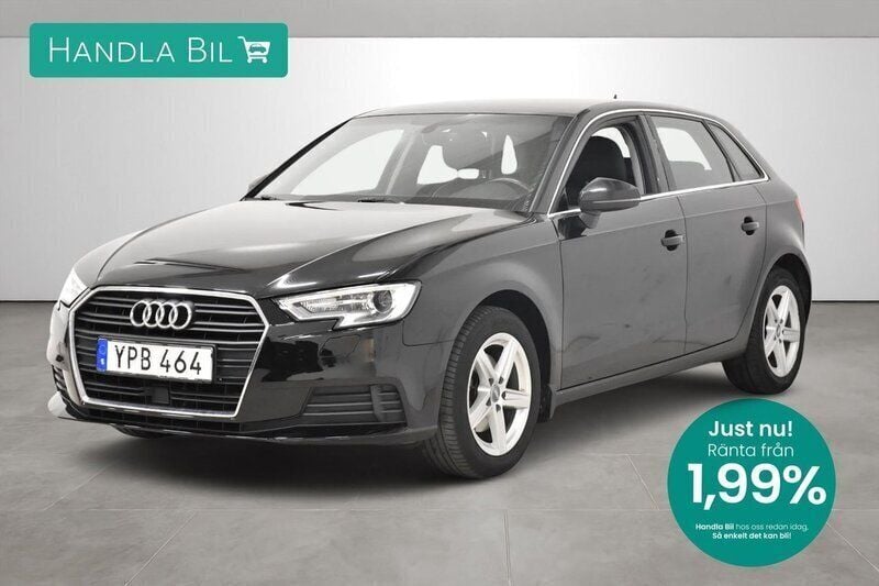 Svart Begagnad 2018 Audi A3 Proline Halvkombi | 162 800 kr (Marknadspris) - Bild 1/3
