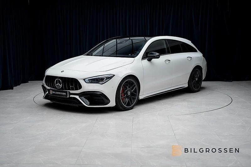 Vit Begagnad 2021 Mercedes CLA45 AMG Shooting Brake AMG Kombi | 519 900 kr - Bild 1/4