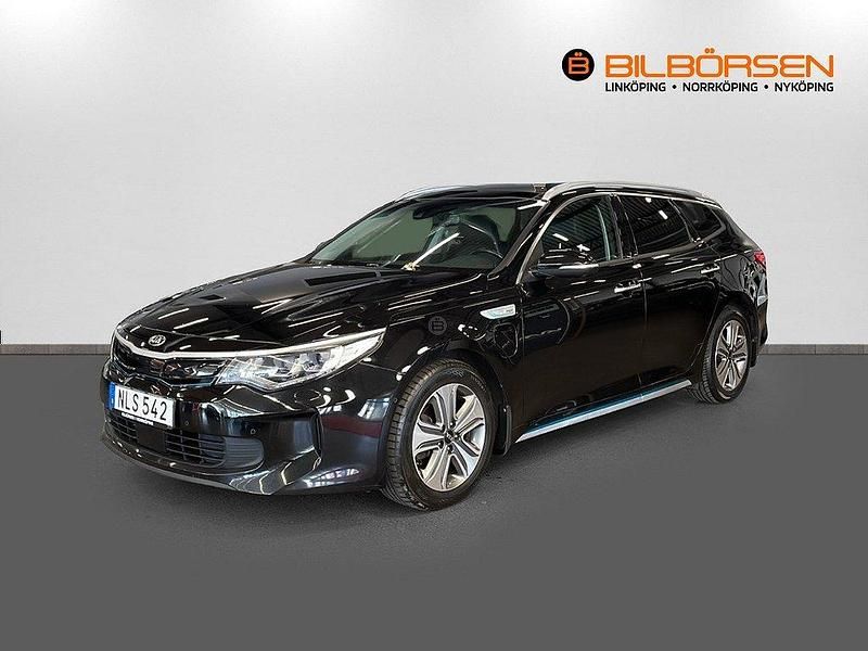 Svart Begagnad 2018 Kia Optima Hybrid 2 Sedan | 189 900 kr (Marknadspris) - Bild 1/4