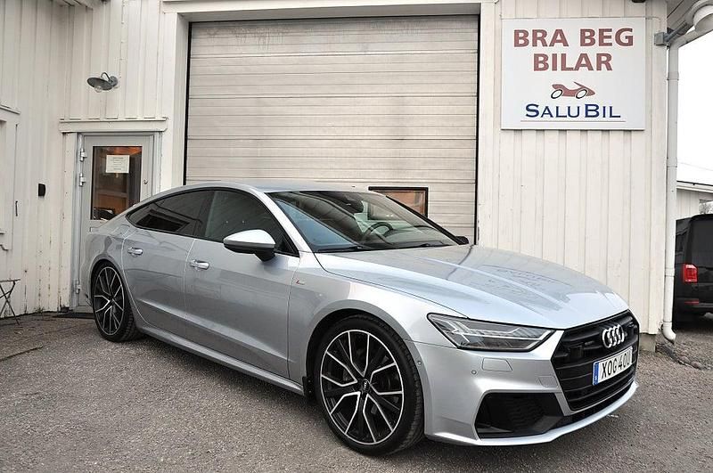 Silver Begagnad 2019 Audi A7 Sportback S-Line Halvkombi | 379 000 kr (Dyr) - Bild 1/4