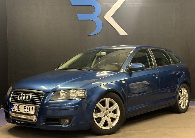 Ljusblå Begagnad 2007 Audi A3 Sportback Comfort Halvkombi | 44 900 kr (Bra pris) - Bild 1/4