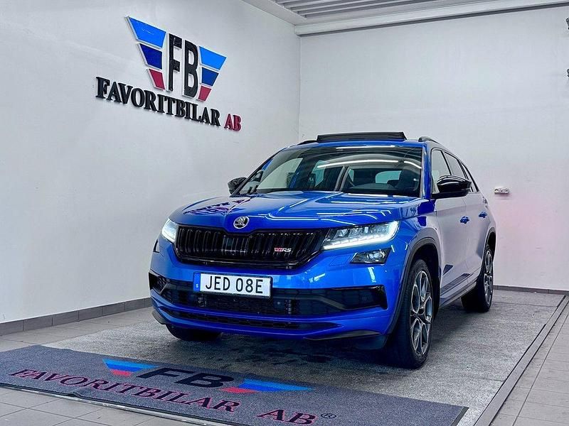 Blå Begagnad 2019 Skoda Kodiaq RS SUV | 325 000 kr (Marknadspris) - Bild 1/4