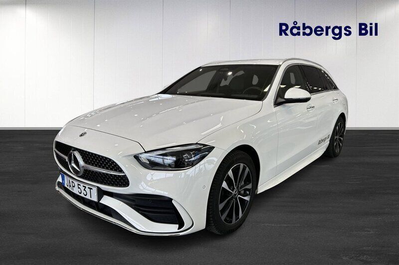 Vit Begagnad 2023 Mercedes C300e Premium Kombi | 629 800 kr (Dyr) - Bild 1/4