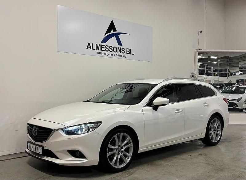 Begagnad Mazda 6 Optimum 175 HK (128 kW) 2013 Vit Kombi