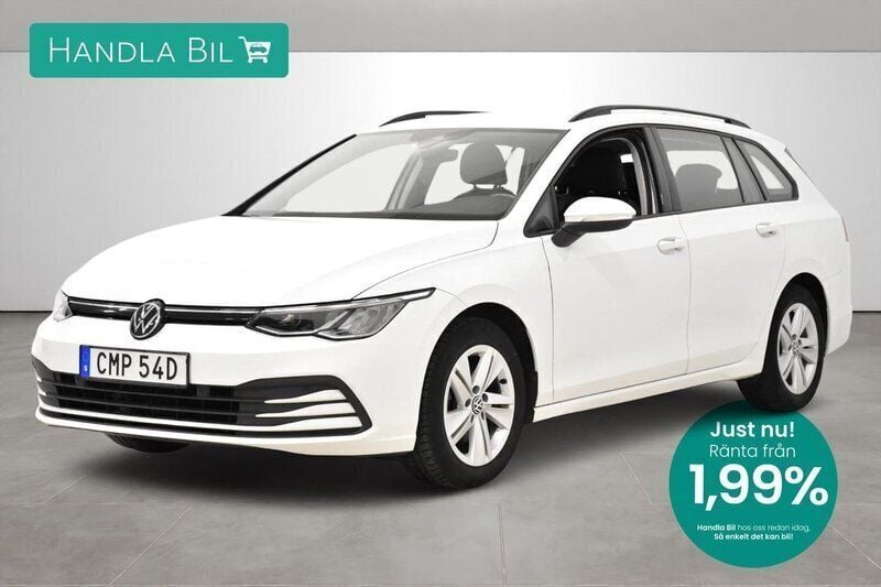 Vit Begagnad 2022 VW Golf VIII S Kombi | 249 900 kr (Bra pris) - Bild 1/3