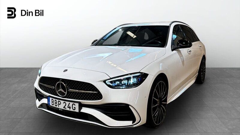 Vit Begagnad 2022 Mercedes C300e AMG Kombi | 429 900 kr (Superpris) - Bild 1/4