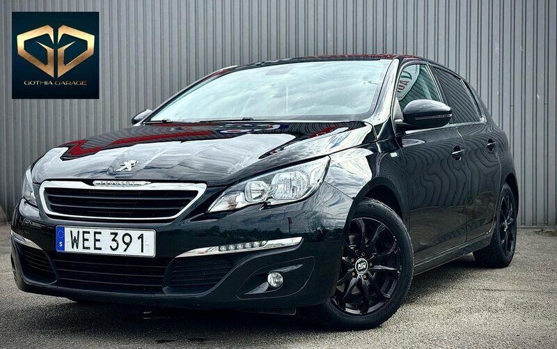 Svart Begagnad 2017 Peugeot 308 Halvkombi | 109 900 kr (Lite dyr) - Bild 1/4