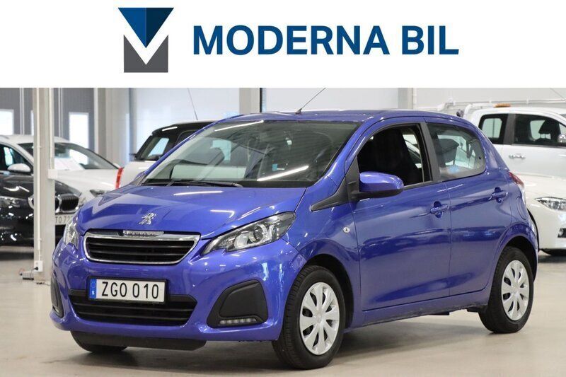 Blå Begagnad 2018 Peugeot 108 Halvkombi | 99 400 kr (Bra pris) - Bild 1/4