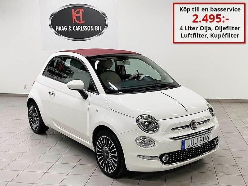 Vit Begagnad 2016 Fiat 500C Cab | 119 000 kr (Marknadspris) - Bild 1/4