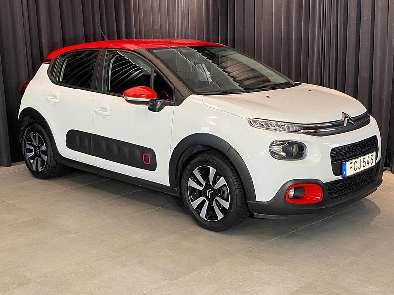 Vit Begagnad 2018 Citroën C3 Halvkombi | 89 500 kr (Marknadspris) - Bild 1/4