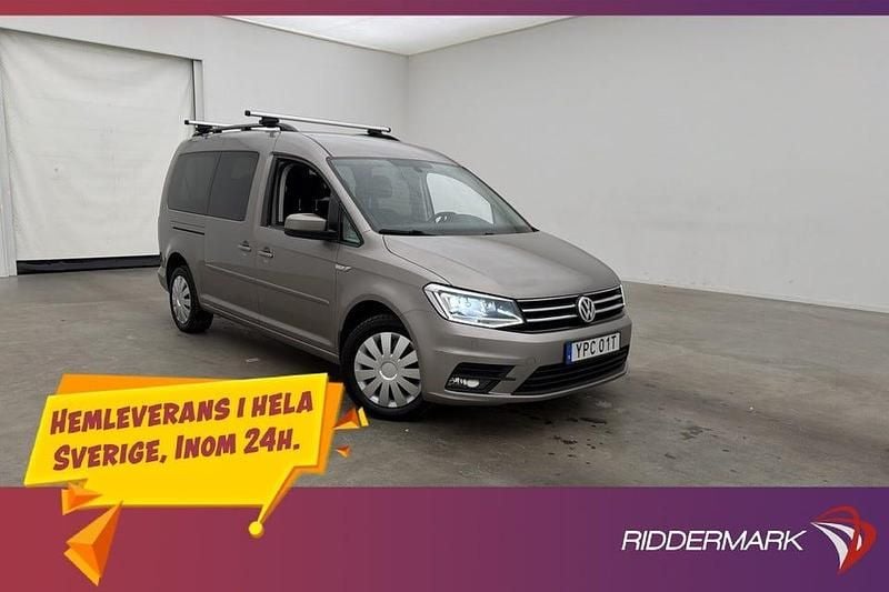 Ljusbrun Begagnad 2019 VW Caddy Maxi Life Life Minibuss | 189 800 kr - Bild 1/3