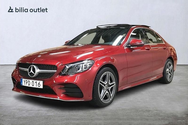Röd Begagnad 2018 Mercedes C200 AMG Sedan | 329 900 kr (Dyr) - Bild 1/3