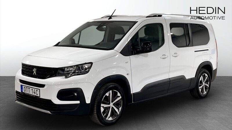 Vit (white) Begagnad 2021 Peugeot Rifter Minibuss | 239 900 kr (Bra pris) - Bild 1/4